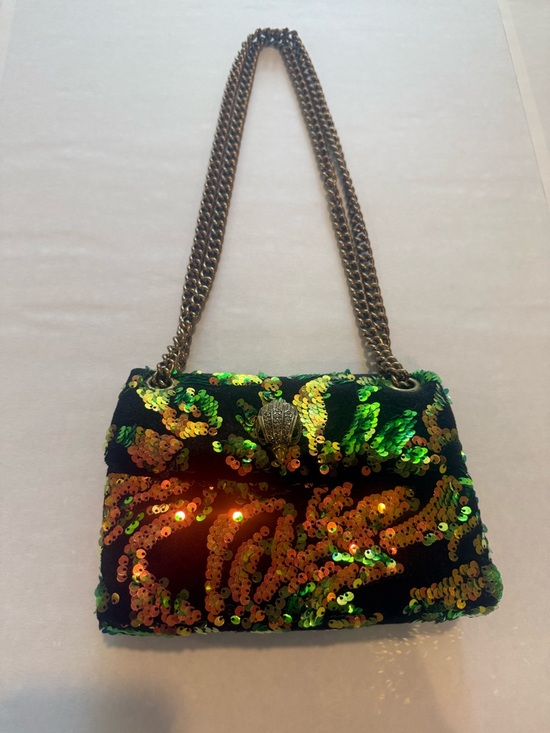 Kurt Geiger Handbags - Kurt Geiger Black Mini Bag with Iridescent Green-Gold Sequins